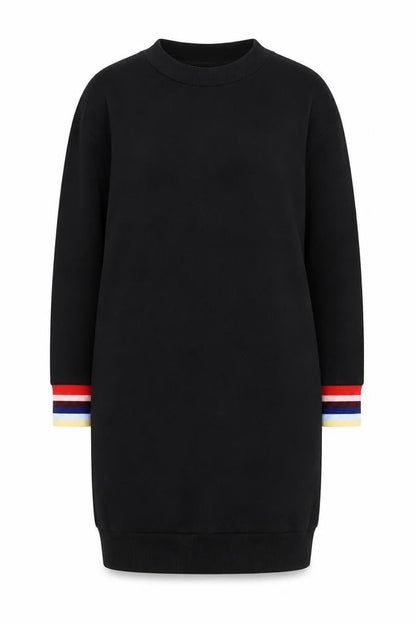 Oliver Bonas Women's Black Size 10 Long Sleeve T-Shirt Dress