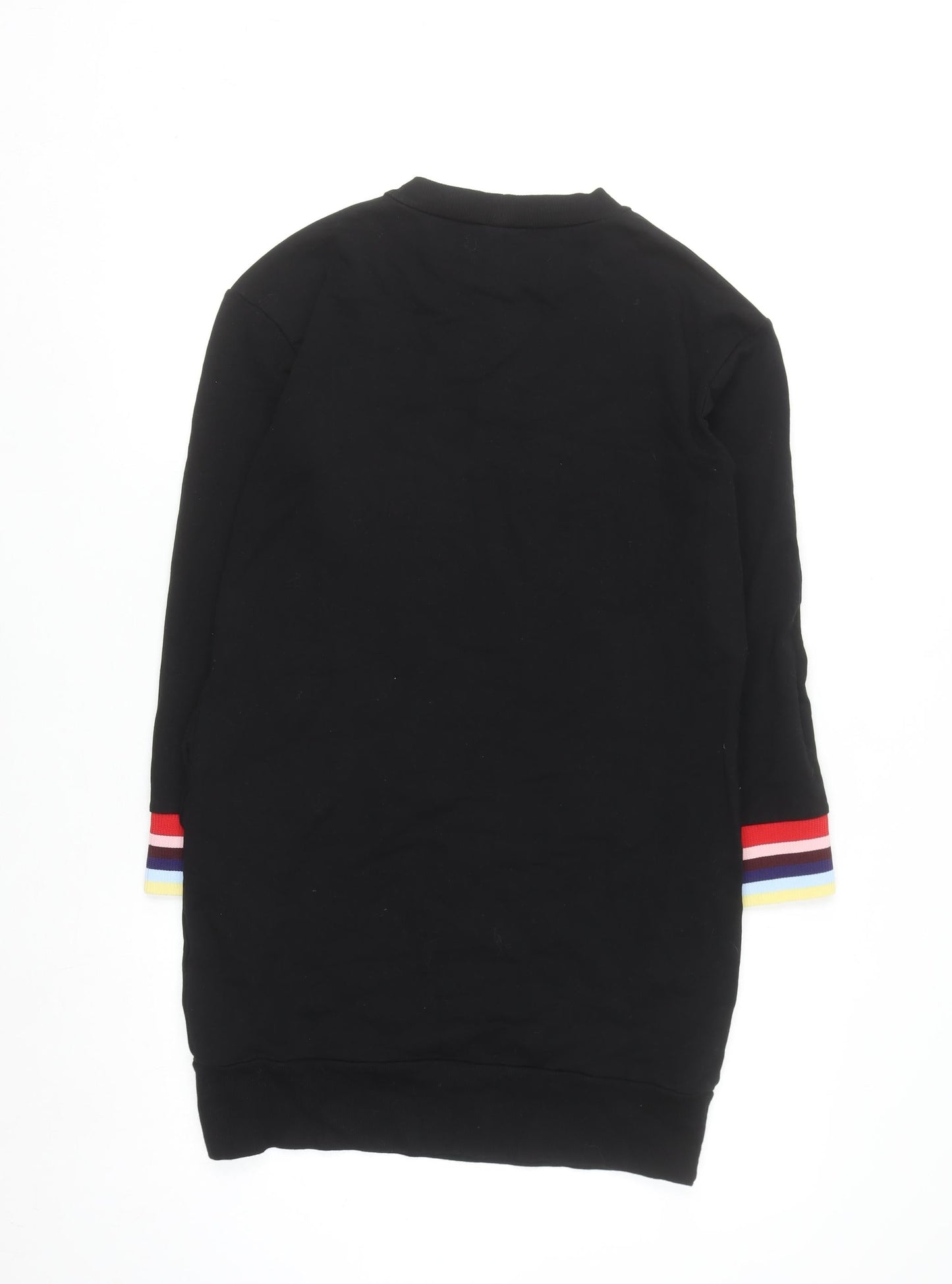 Oliver Bonas Women's Black Size 10 Long Sleeve T-Shirt Dress