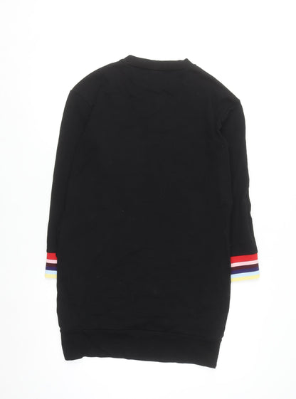Oliver Bonas Women's Black Size 10 Long Sleeve T-Shirt Dress