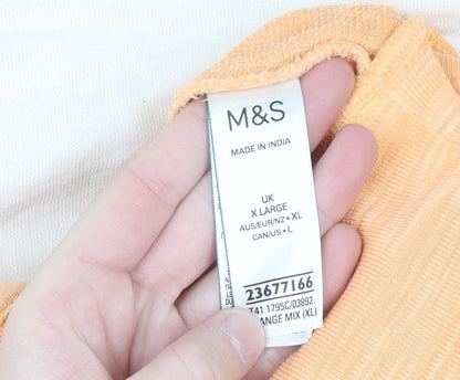 Marks and Spencer Womens Orange Mix XL Pullover Sweatshirt