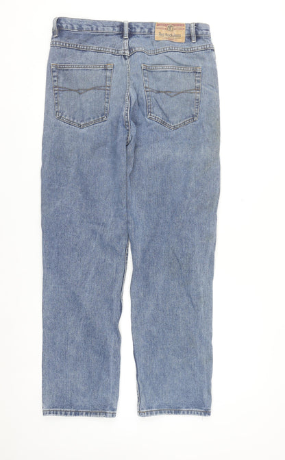 Red Rock Men's Blue Straight Leg Denim Jeans 34W 31L