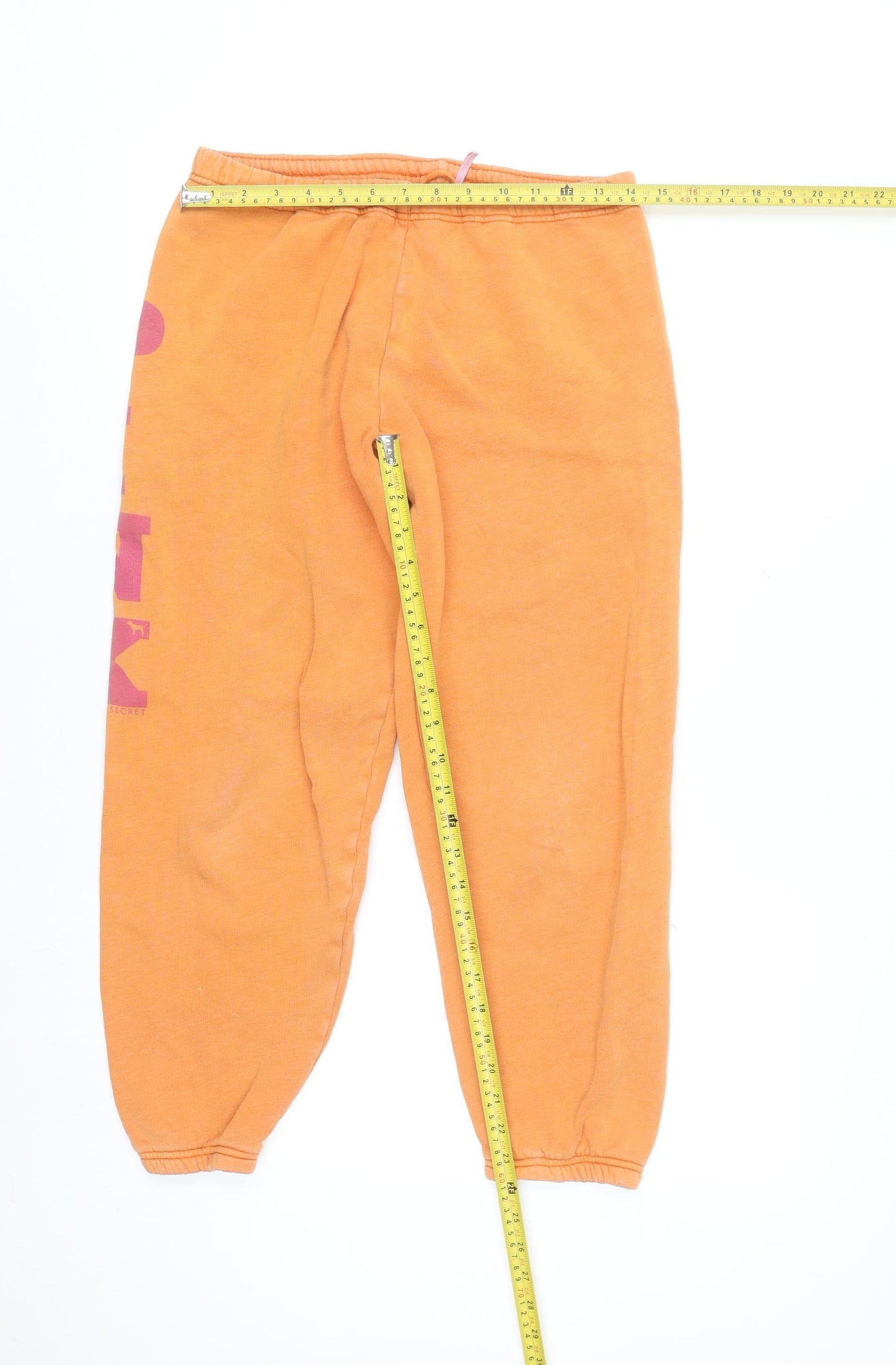 Victoria's Secret PINK Orange Women's XS Logo Cuffed Sweatpants