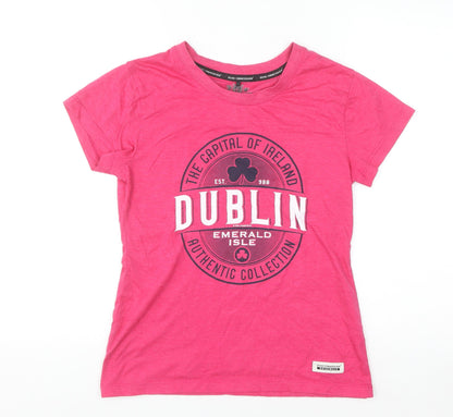 Irish Connexxion Women’s Pink Dublin Cotton T-Shirt Size 12