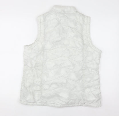 Principles Women's White Quilted Puffer Waistcoat Size 16