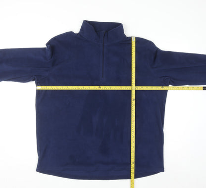 Crane Men's Blue XL Fleece 1/4 Zip Pullover Sweatshirt