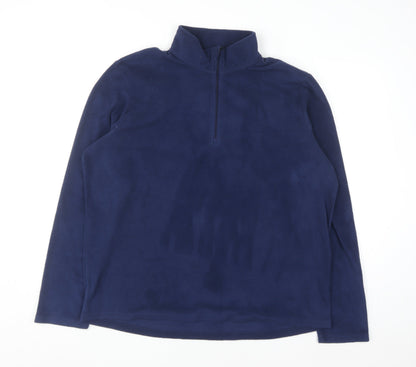 Crane Men's Blue XL Fleece 1/4 Zip Pullover Sweatshirt