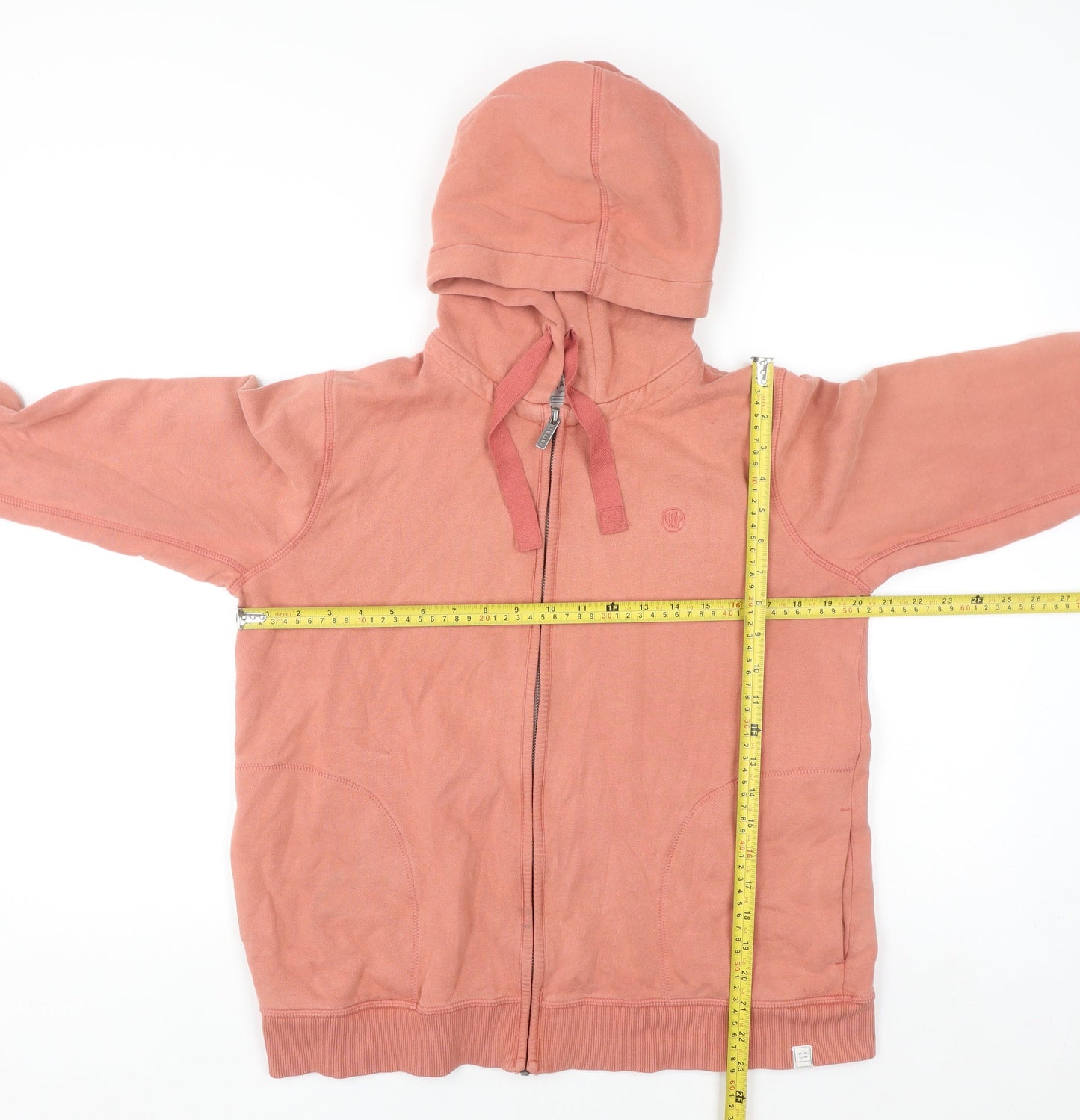 Fat Face Men's Pink Full Zip Hoodie M Cotton Blend Casual