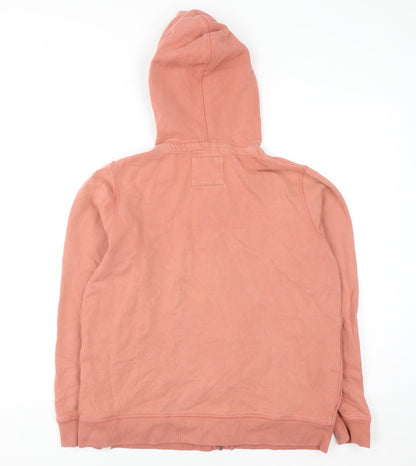 Fat Face Men's Pink Full Zip Hoodie M Cotton Blend Casual