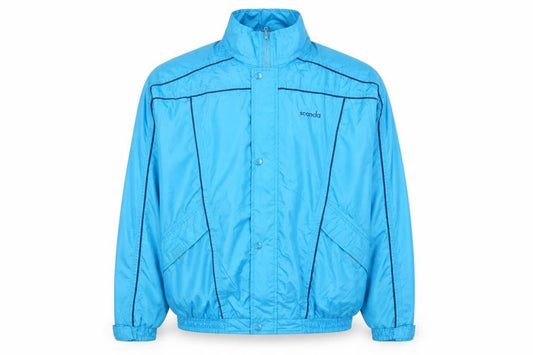 Scanda Men's Blue Windbreaker Jacket L Lightweight Water Resistant