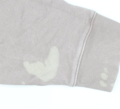 Next Women’s Beige Henley Long Sleeve Cotton Pullover XL