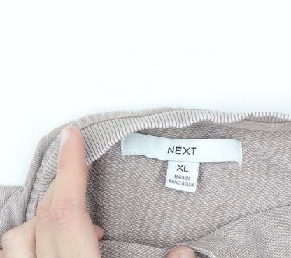 Next Women’s Beige Henley Long Sleeve Cotton Pullover XL