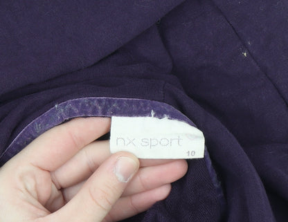 Next Women Purple Pullover Hoodie Size 10 Cotton Blend