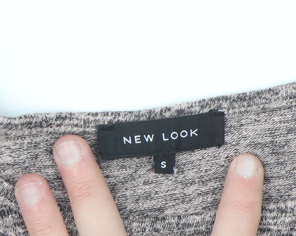 New Look Women's Grey Knit Pullover Jumper Size S