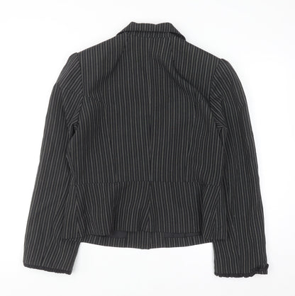 Noa Noa Women's Black Pinstripe Tailored Blazer Jacket Size M