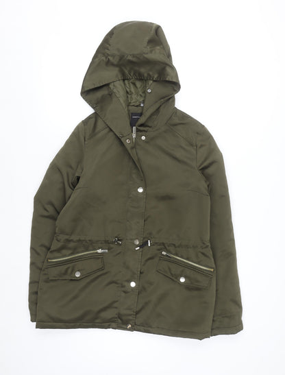 Dorothy Perkins Women’s Green Hooded Parka Jacket Size 10