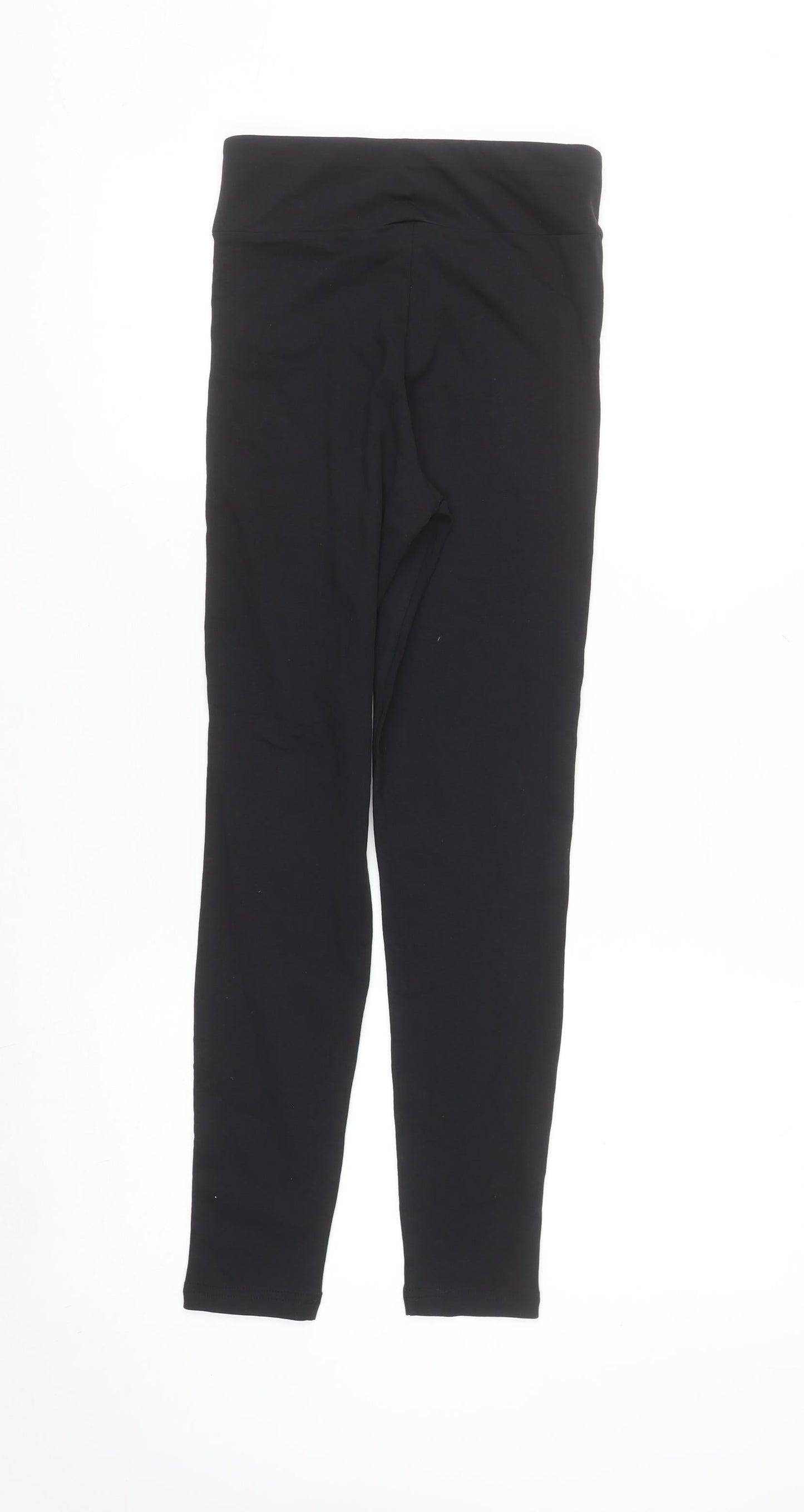 Puma Girls Black Ankle Sports Leggings 11-12 Years Stretch Cotton