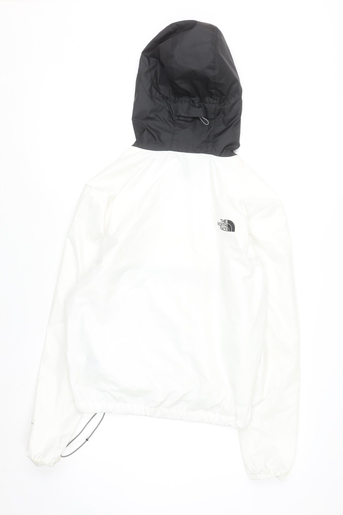 The North Face Unisex White Windbreaker Hooded Jacket M