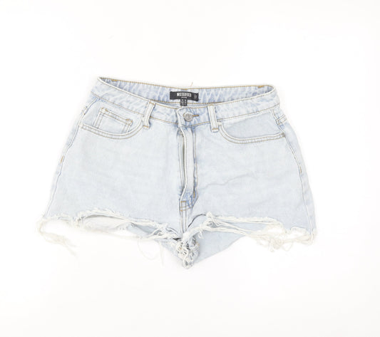 Missguided Petite Women’s Blue Cut-Off Denim Shorts Size 10