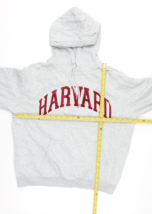 H&M Women Grey Harvard Pullover Hoodie Small Cotton Blend