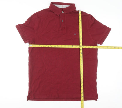 Tommy Hilfiger Men's Red Regular Fit 1985 Polo Shirt Size M