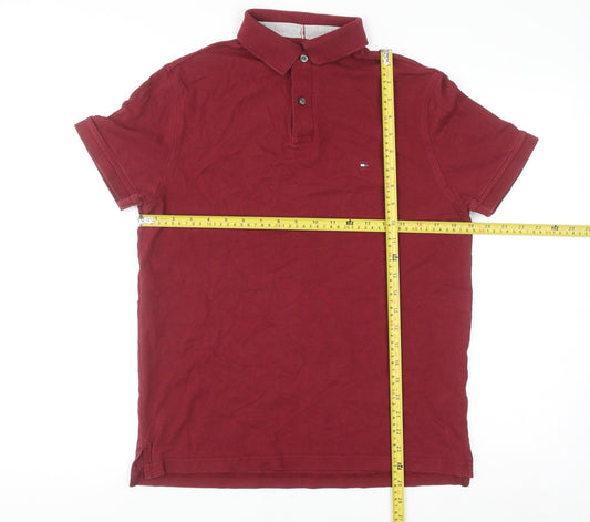 Tommy Hilfiger Men's Red Regular Fit 1985 Polo Shirt Size M