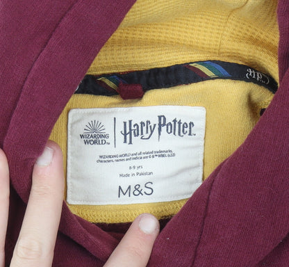 Marks and Spencer Boys Burgundy Gryffindor Pullover Hoodie 8-9 Years