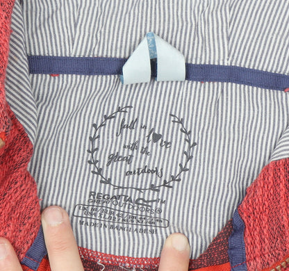 Regatta Great Outdoors Womens Red Full Zip Hooded Sweatshirt Size 12
