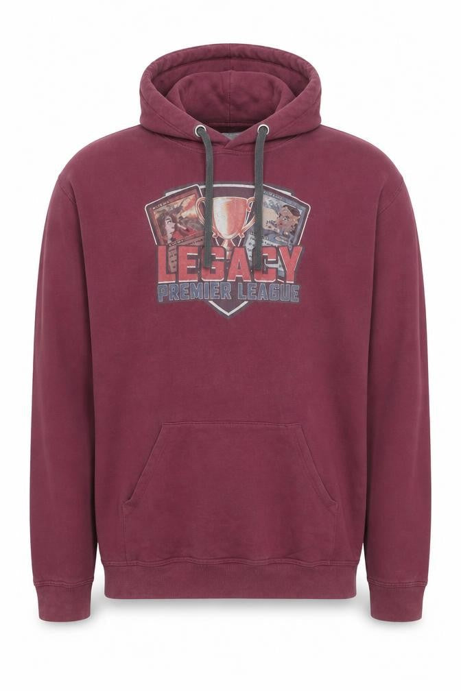 Premium Men Red 2XL Pullover Hoodie Graphic Print Fleece