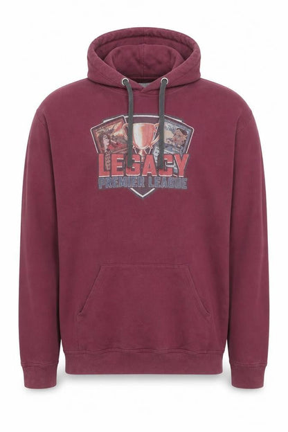 Premium Men Red 2XL Pullover Hoodie Graphic Print Fleece