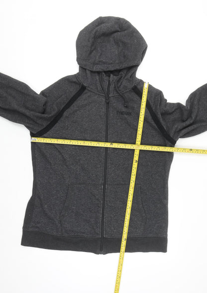 Gymshark Men's Grey Full Zip Hoodie Size L Regular Fit