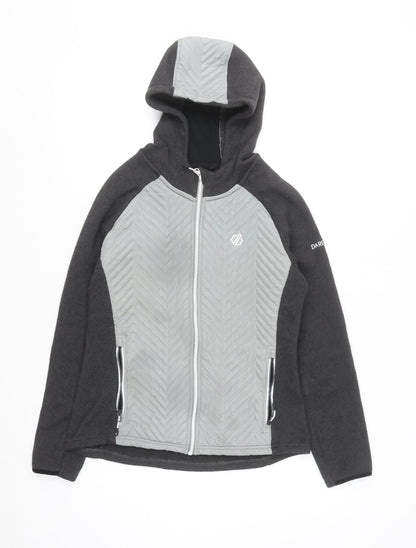 Dare 2B Womens Grey Full Zip Hooded Sweatshirt UK 10