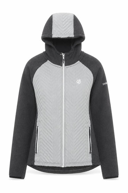 Dare 2b Womens Grey Full Zip Hooded Sweatshirt UK 10
