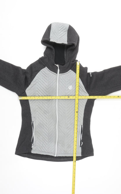 Dare 2B Womens Grey Full Zip Hooded Sweatshirt UK 10