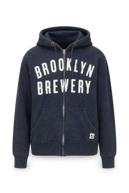 Brooklyn Brewery Navy Blue Women's Small Full Zip Hoodie
