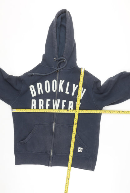 Brooklyn Brewery Navy Blue Women's Small Full Zip Hoodie