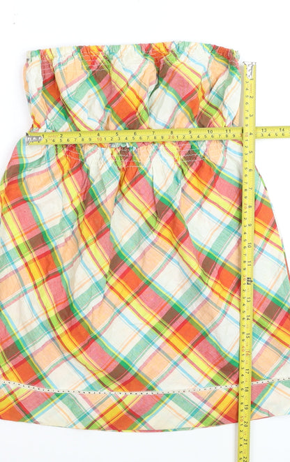 New Look Women Multicoloured Size 10 Strapless Cotton Camisole Top