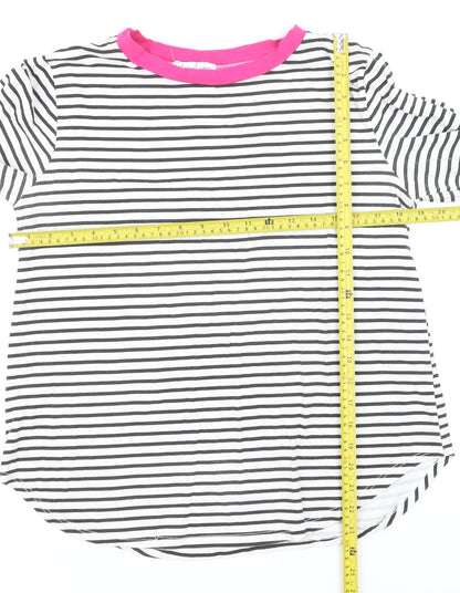 The Casual Company Women’s Multicoloured Striped Long Sleeve Cotton T-Shirt Size M