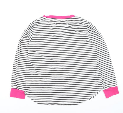 The Casual Company Women’s Multicoloured Striped Long Sleeve Cotton T-Shirt Size M