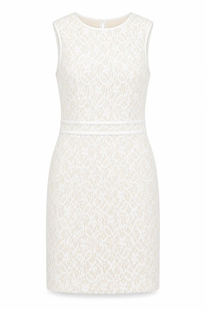 Atmosphere Women Beige Lace Sheath Dress Size 14
