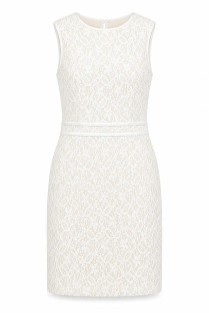 Atmosphere Women Beige Lace Sheath Dress Size 14