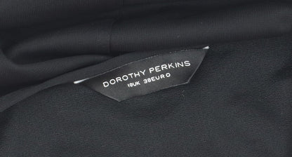 Dorothy Perkins Women's Black Beaded Chiffon Tunic Blouse Size 10