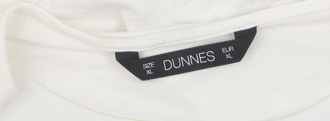 Dunnes Women White Basic Short Sleeve Blouse Size XL