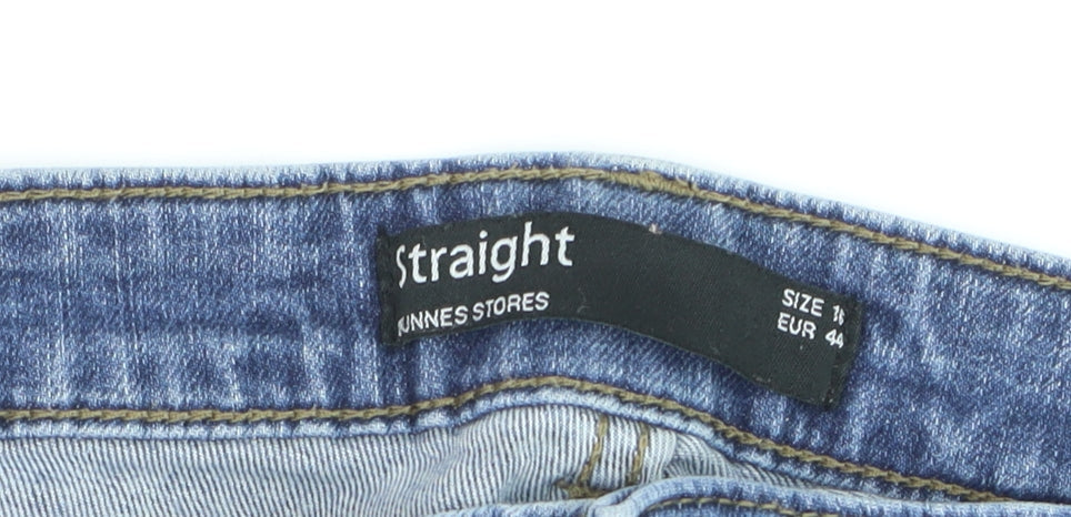 Innes Stores Women’s Blue Size 16 Straight Fit Jeans