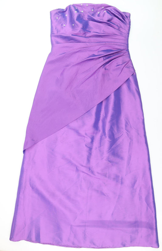 Hilary Morgan Women’s Purple Strapless Ball Gown Dress Size 18