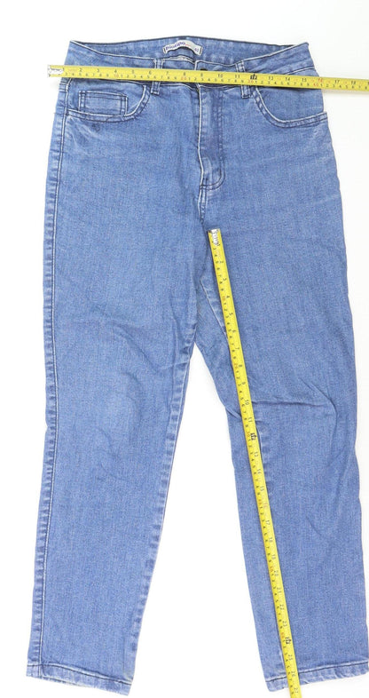 Biotipo Women Blue Size 12 Straight Leg Denim Jeans
