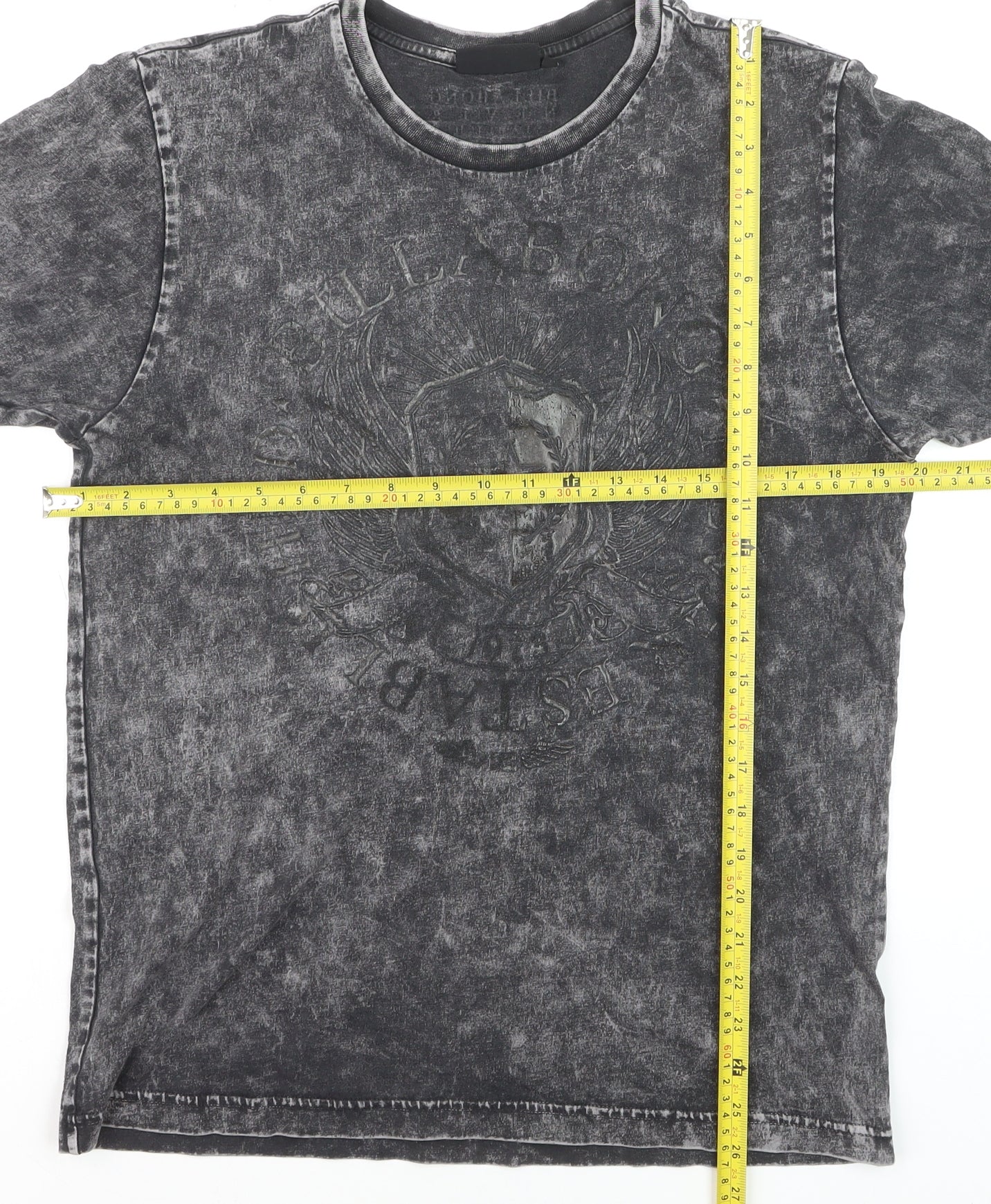 Billabong Men's Black Slim Fit Graphic Cotton T-Shirt Size S