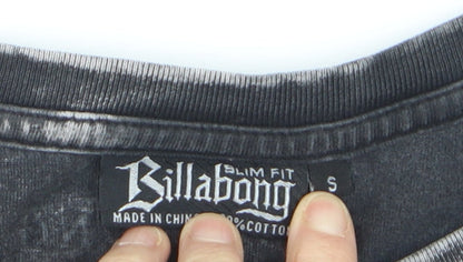 Billabong Men's Black Slim Fit Graphic Cotton T-Shirt Size S