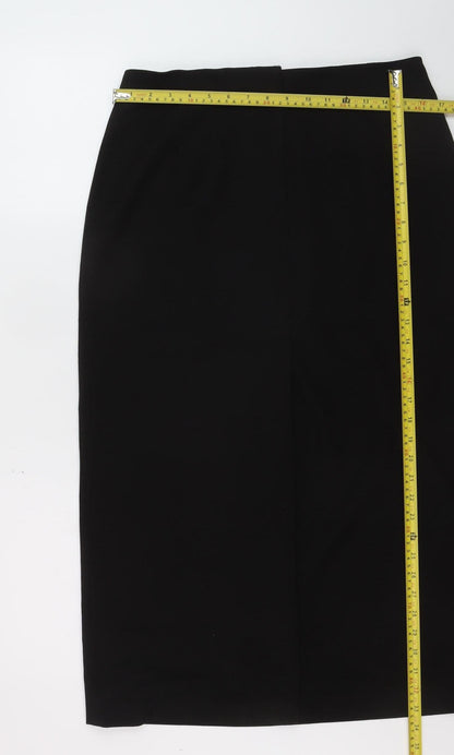 ONLY Women’s Black Midi Pencil Skirt Size 12 Stretch Workwear