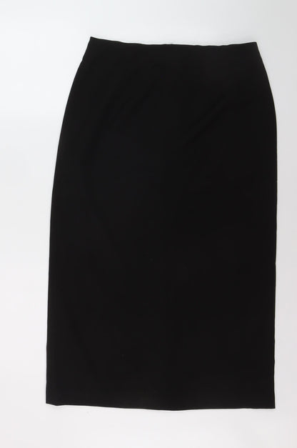 ONLY Women’s Black Midi Pencil Skirt Size 12 Stretch Workwear