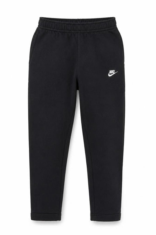 Front view of Nike boys’ black xs fleece jogger sweatpants activewear trousers